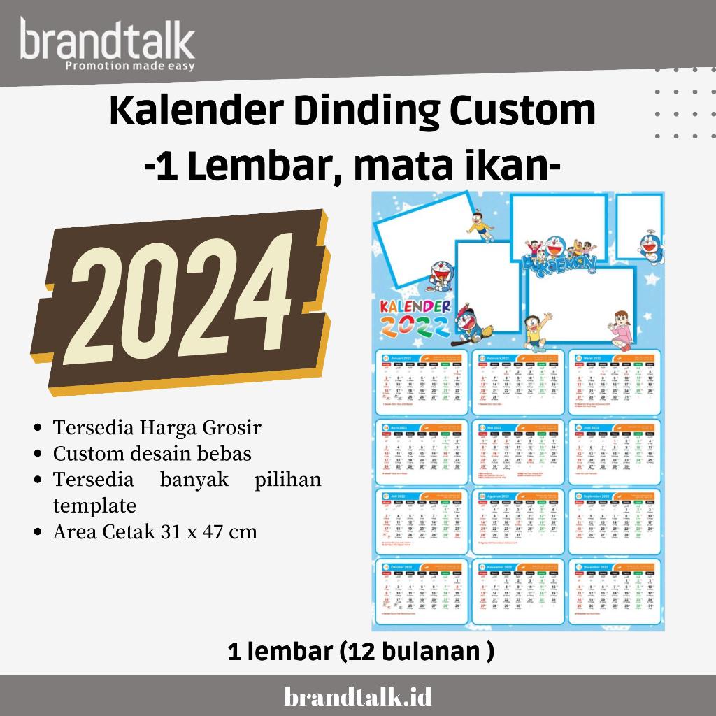 

Cetak Kalender Dinding Custom 2025 - Mata Ikan - 1 lembar
