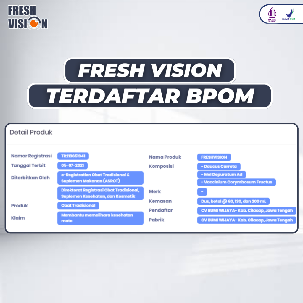 Paket 1 box Madu Fresh Original - Vision Fres Pres Fision Pision Multivitamin Ampuh Atasi Masalah Mata Cegah Mata Merah Kurangi Minus Pencegah Katarak Tajamkan Penglihatan Nutrisi Mata Isi 200ml