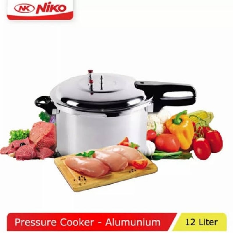 PANCI PRESTO NIKO NK 12L 12 NK12 L NK12L KAPASITAS 12 LITER ALLOY PRESSURE COOKER GARANSI RESMI ANTI