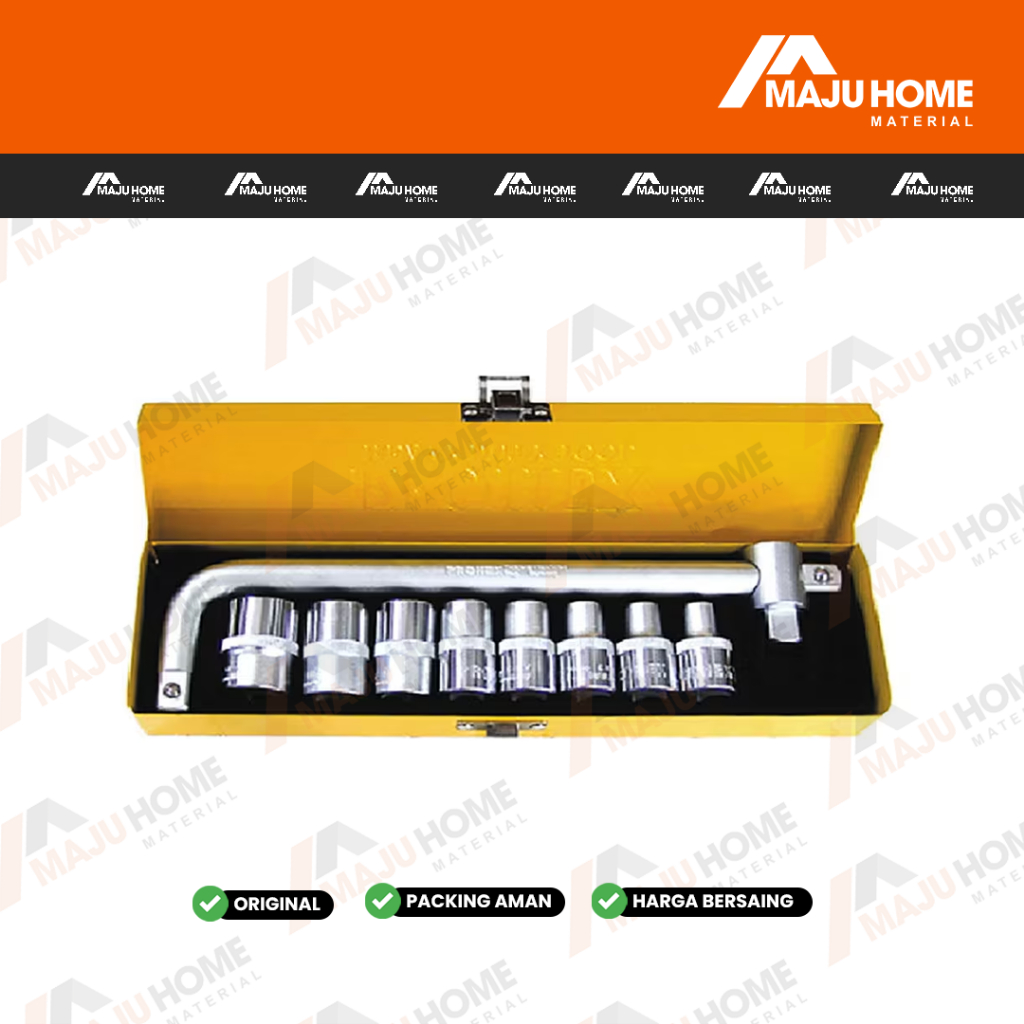Prohex Hasston Kunci Sock Set 10 Pcs Segi 6/Segi12 12" 8-22mm (1730-00)
