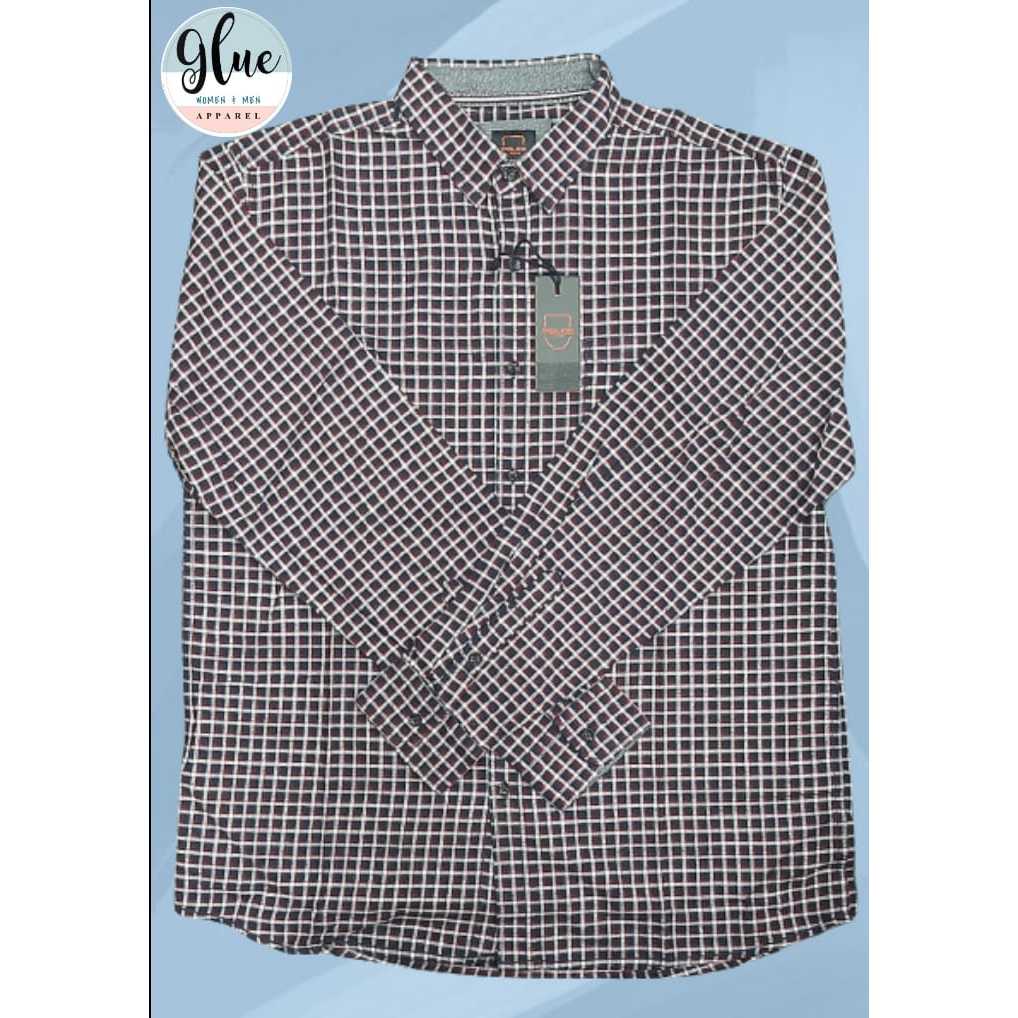 KEMEJA LENGAN PANJANG COWOK PRIA LAKI-LAKI ORIGINAL POLICE DENIM/KEMEJA RBJ/ORIGINAL/ASLI