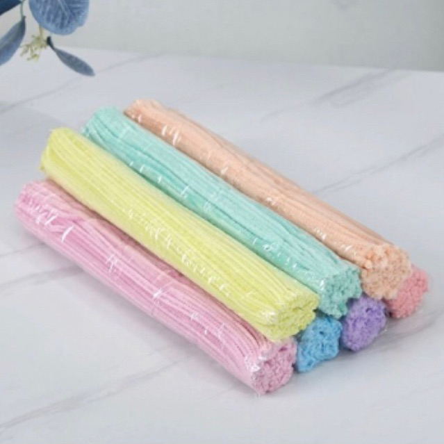 

100 pcs PIPE CLEANER PASTEL//BULU KAWAT PASTEL//KAWAT BULU PASTEL