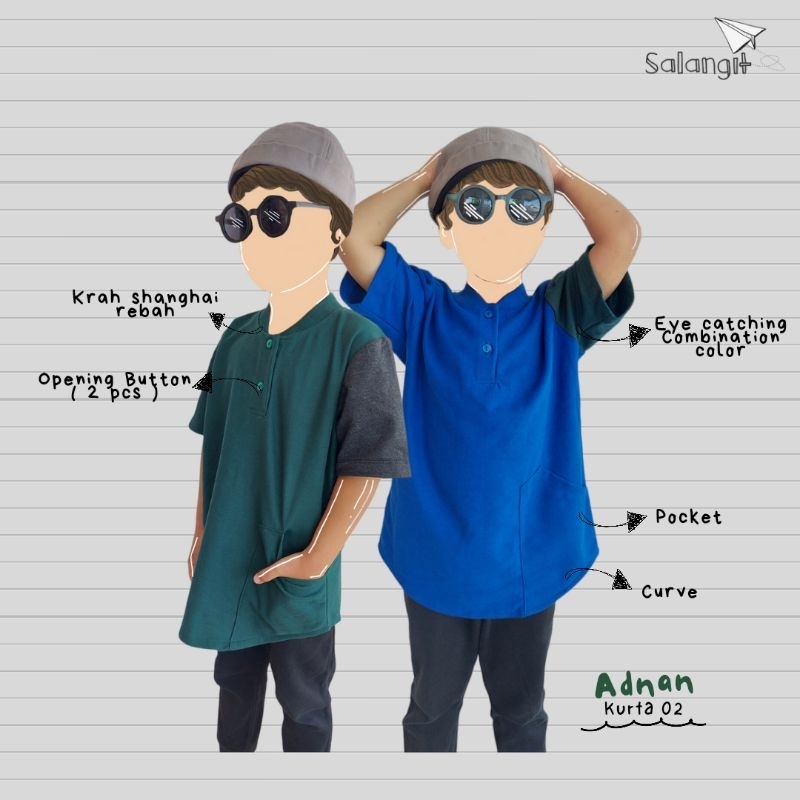Kaos Kurta Anak Laki laki Salangit Adnan Kurta