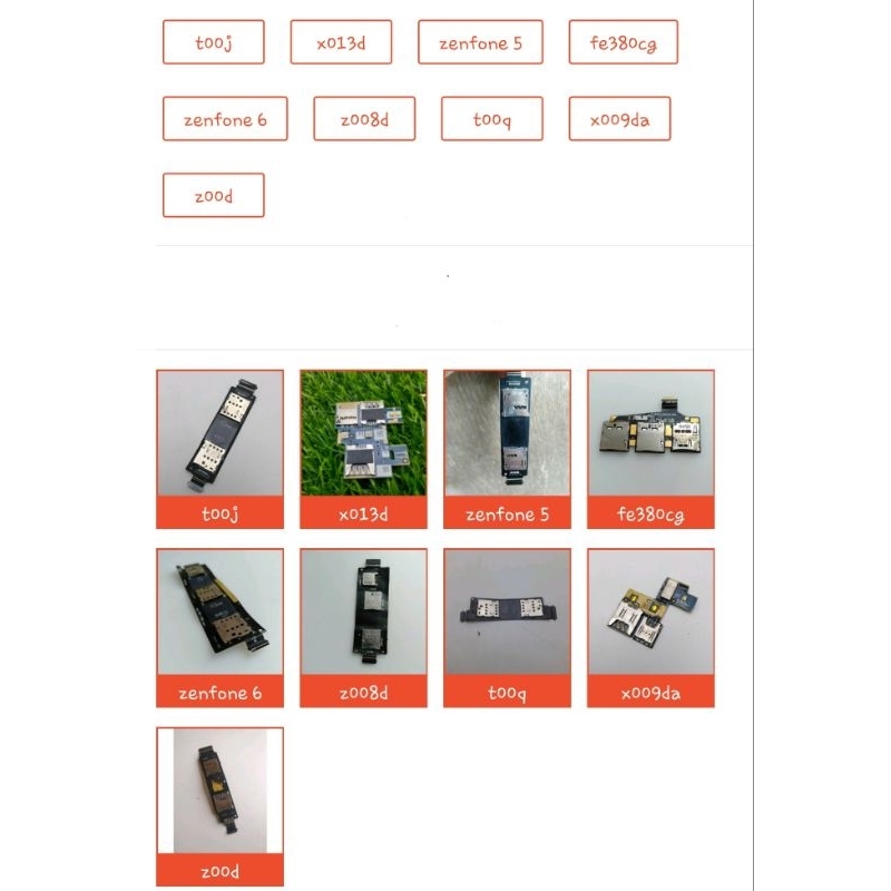 konektor/flexsible rumah kartu sim Asus T00J/x013/zenfone5/t00f/fe380cg/zenfone 6/z008d/t00q/x009da/