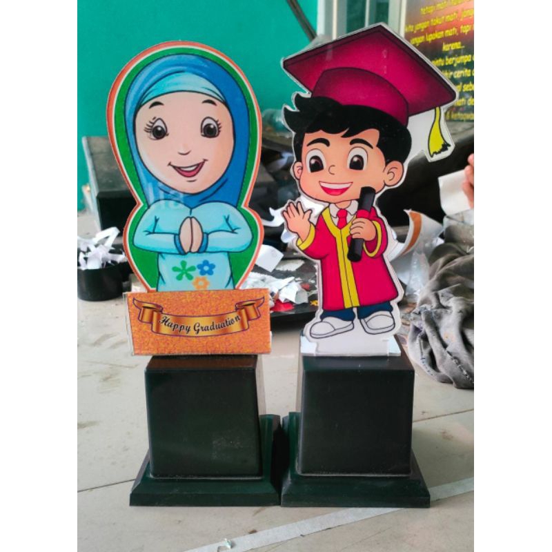 PLAKAT AKRILIK WISUDA MANASIK HAJI TK PAUD MINIMAL 10 PCS