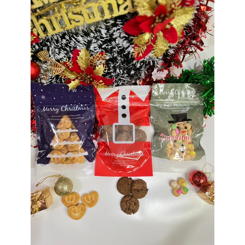 

READY STOCK POUCH HAMPERS NATAL | POUCH COOKIES NATAL | KADO POUCH NATAL GIFTBOX ISI COOKIES 3 PILIHAN VARIAN