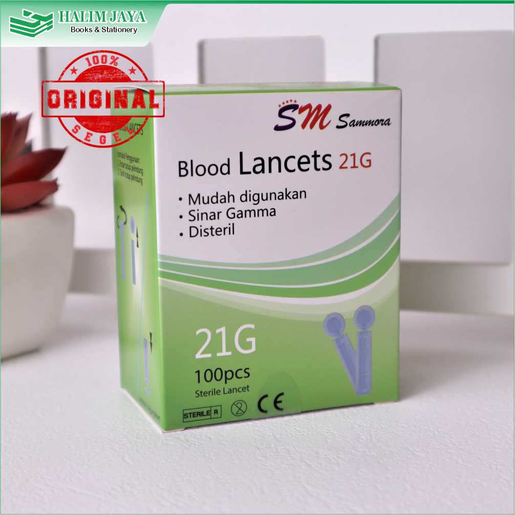 Jarum Bekam Sammora - SM - isi 100 - BLOOD LANCET SAMMORA 21G - Jarum Bekam Samora