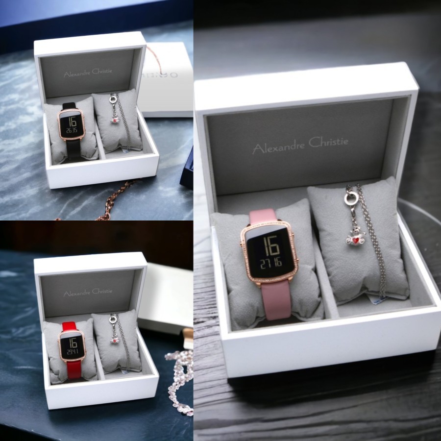 JAM TANGAN WANITA ALEXANDRE CHRISTIE AC 9380 KULIT SERIES ORIGINAL