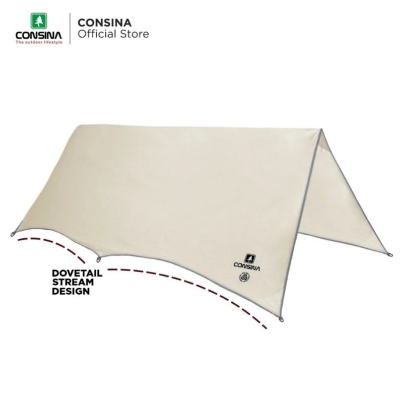 FLYSHEET CONSINA UKURAN 3X2-4x3 METER-PENUTUP TENDA PROTECTION HEXAGONAL-Waterproof-Tropteen-Bivak-B