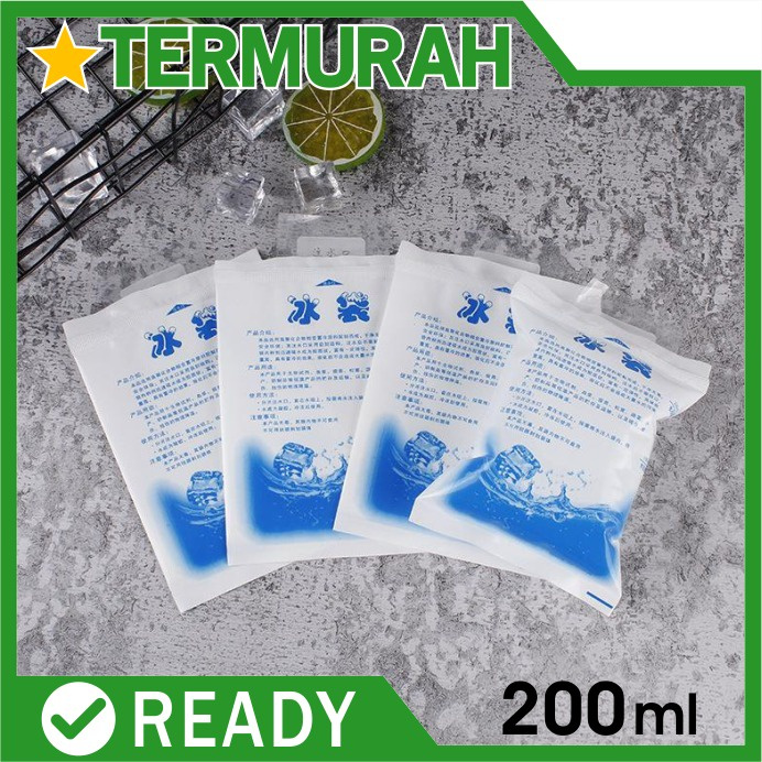 Ice Gel Pack 200 ML Blue Cool Jelly Cooler Kantong Air Es Pendingin 200ml pengganti dry batu
