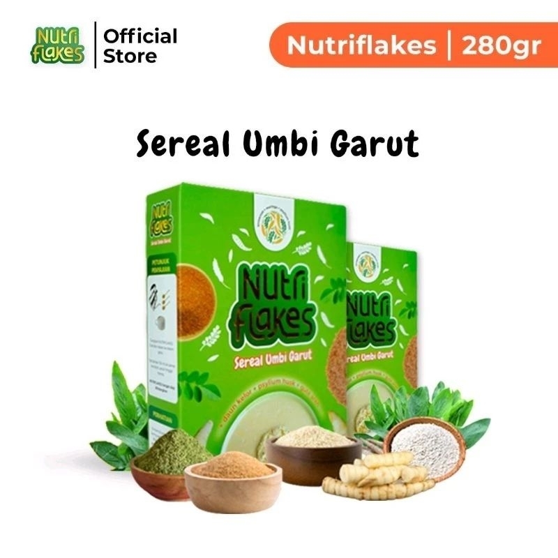 

Nutriflakes minuman serbuk umbi garut untuk diet penyembuhan asam lambung