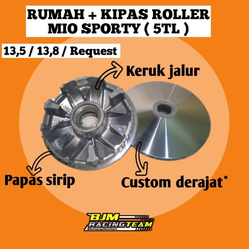 Pulley Bubut Rumah Roller Custom Mio Sporty Mio Karbu Nouvo Fino Karbu Custom