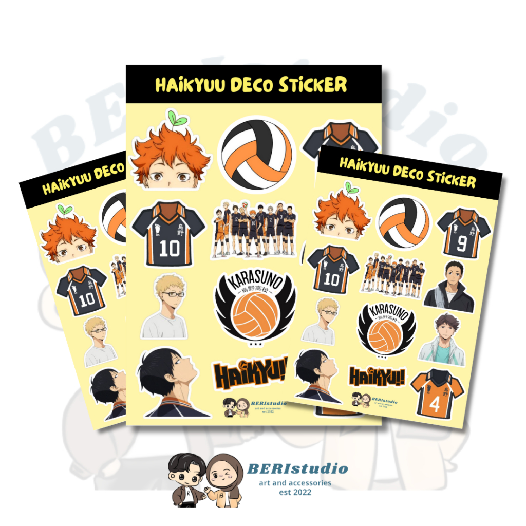 

HAIKYUU DECO STIKER KISS CUT ANIME