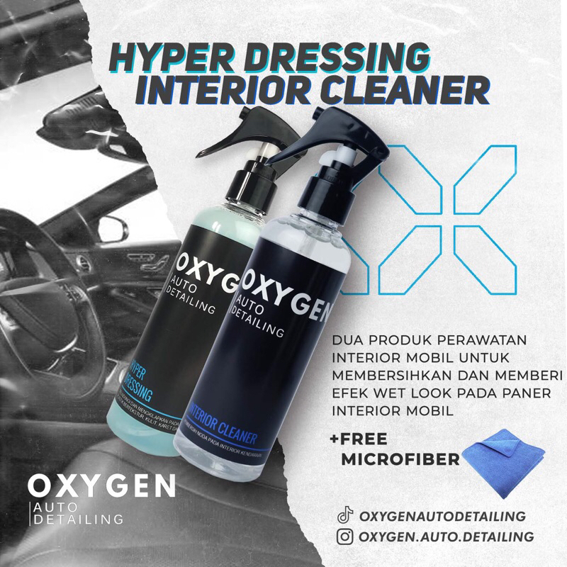 COMBO HYPER DRESSING & INTERIOR CLEANER | Paket pembersih dan Perawatan Interior Mobil Paket Detaiil