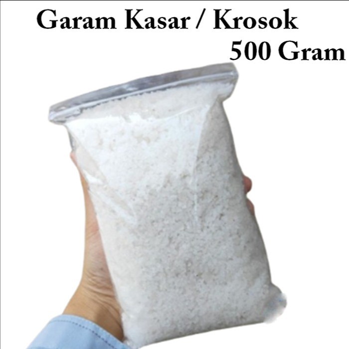 

Garam Kasar kristal krosok 500gram/ Garam Murni Asli /Garam Kolam / Pupuk Garam laut Aquarium