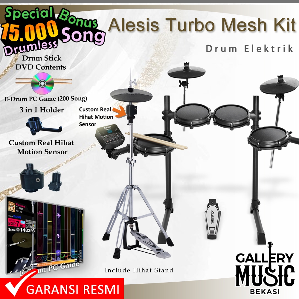 Alesis TURBO MESH KIT Electric Drum Set Original -Drum Elektrik Alesis
