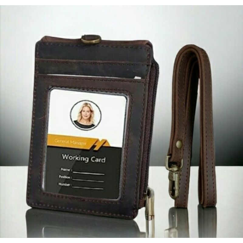 DOMPET ID CARD KULIT ASLI CRAZY HORSE-ISHIYA POTALA-SLIM WALLET-DOMPET KARTU