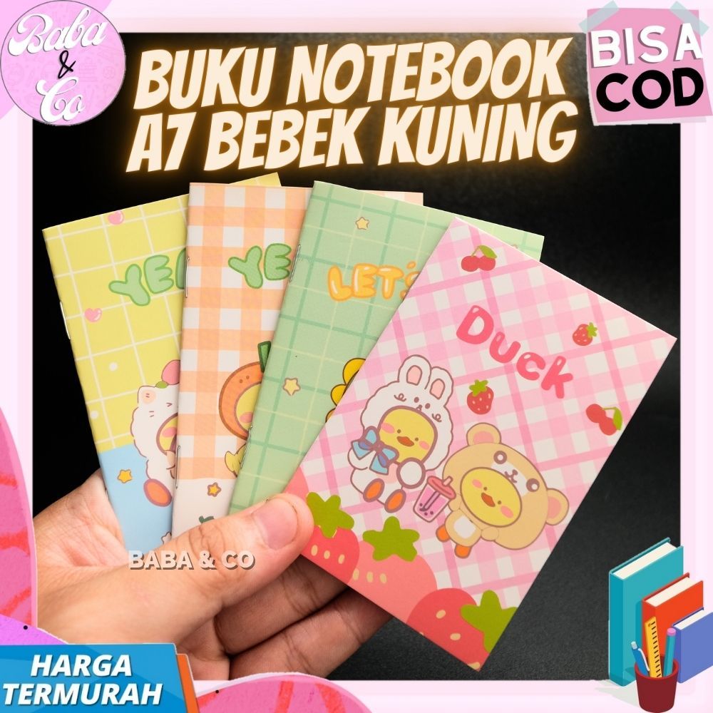 

BUKU NOTEBOOK A7 BEBEK KUNING HX-812 BK-1017 BUKU MINI MURAH LUCU COD BUKU KECIL A7 MINI BEBEK IMUT LUCU COD
