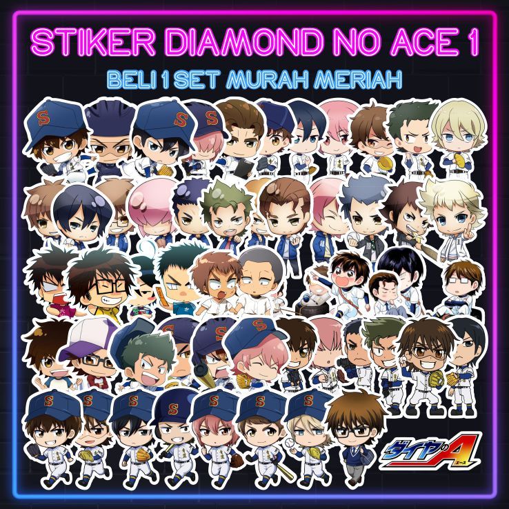 

[1 Set] Stiker Diamond no Ace (Ace of Diamond) 1 Sticker Anime Murah Meriah - ddu-du sticker