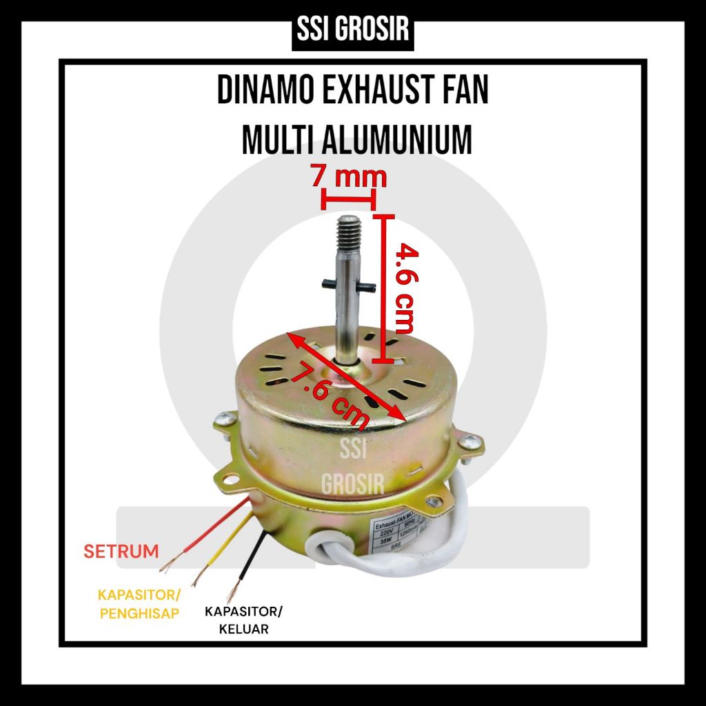 Dinamo Kipas Exhaust Fan Maspion / Mesin Kipas Exos / Motoran Kipas Hexos Multi