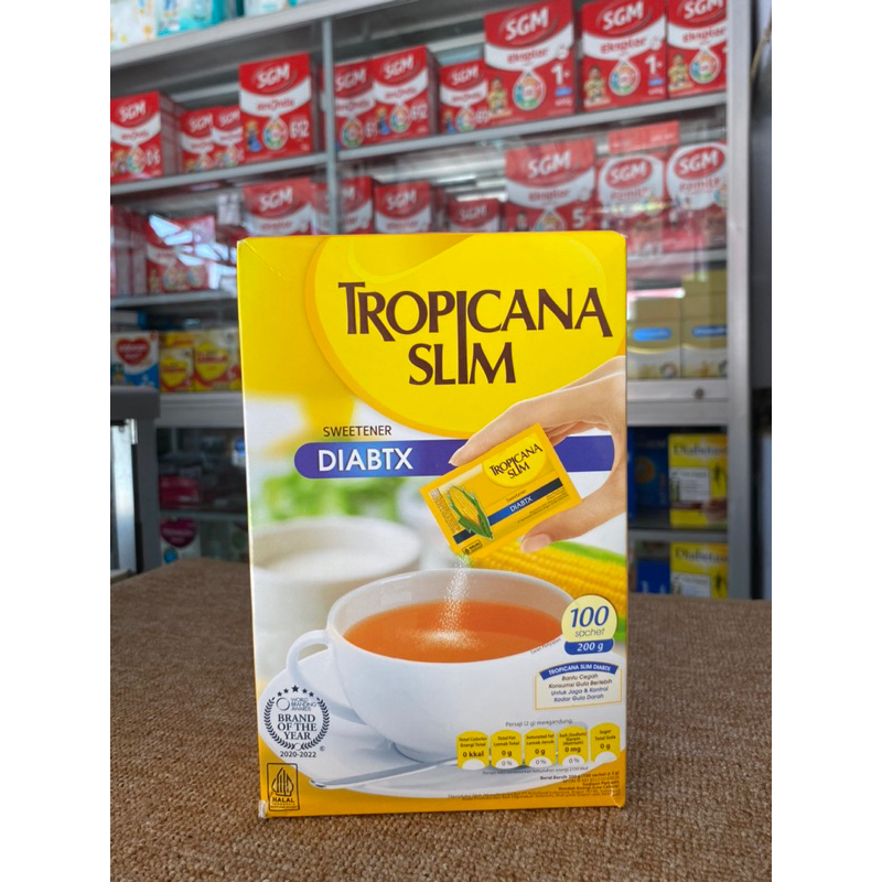 

Tropicana Slim Sweetener Diabetix @25 sachet @50 sachet @100 sachet