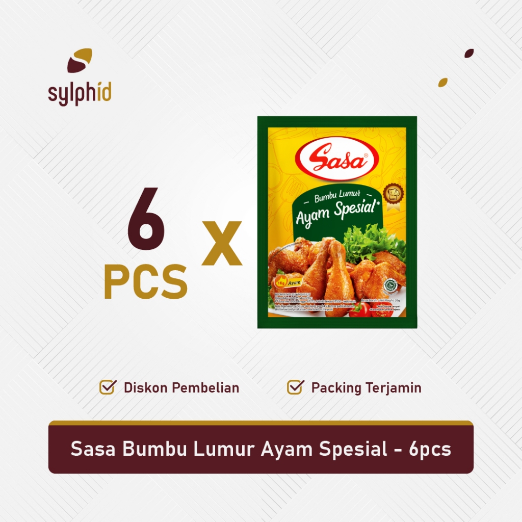 

Sasa Lumur Ayam Spesial 26 gram / Bumbu Masak Dapur Instan (6 pcs)