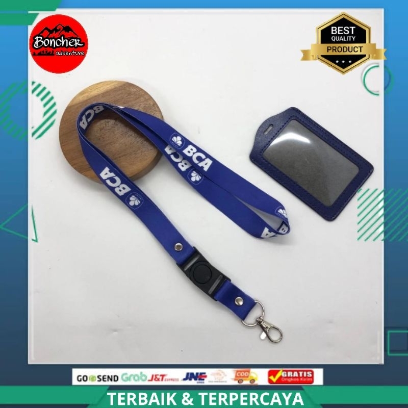 

BANK BCA ID Card Lanyard Tali Gantungan Printing 2 sisi