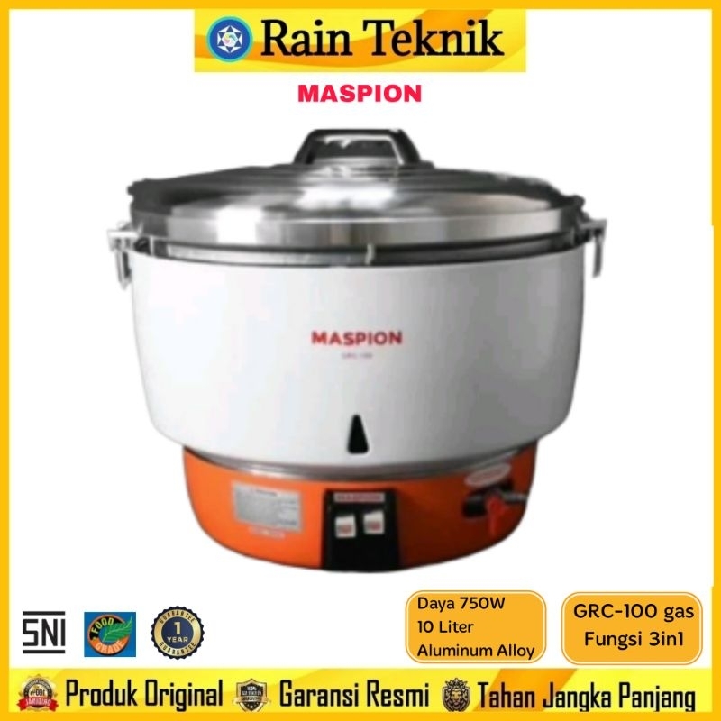 Magic Com Gas Maspion GRC-100 Aluminum Alloy Fungsi 3in1 (10 LITER) / Penanak Nasi  GRC 100 / Rice C