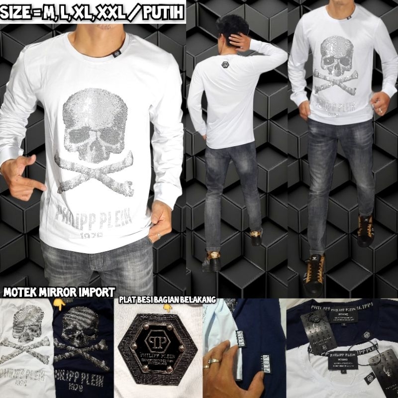 kaos panjang cowok / Kaos pria panjang PP Mirror import Premium PP505 (Real Pict 100% Sesuai gambar)
