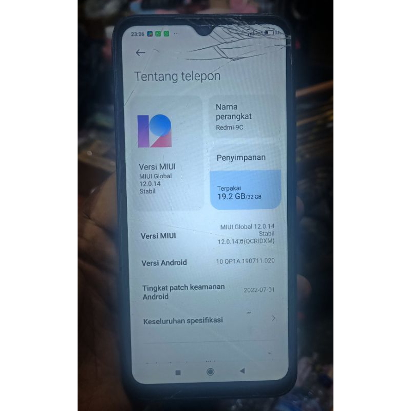 unit hp redmi 9c ram 3 room 32