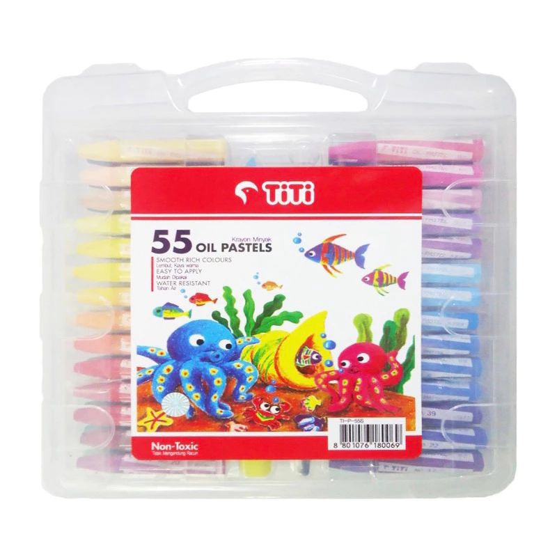 

Crayon/Oil pastel TiTi 55 warna ( 1set ) JunDW
