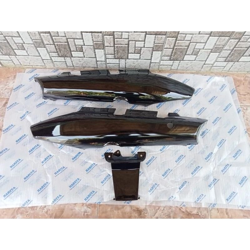 COVER BODY SUZUKI TORNADO SHOGUN KEBO SET PET BODI HITAM TOP QUALITY