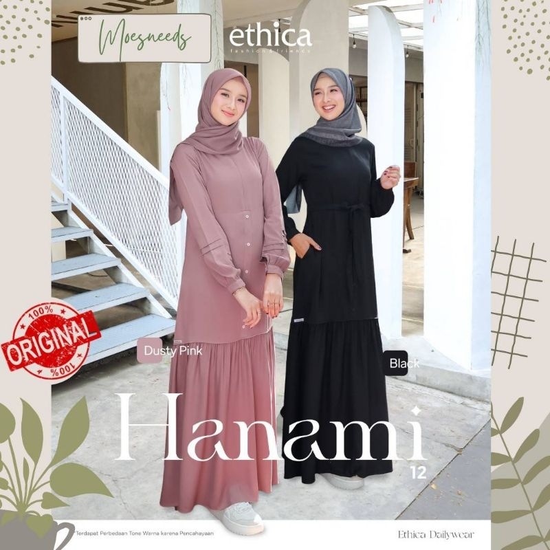 Ethica Gamis Wanita Polos Kekinian Hanami 12