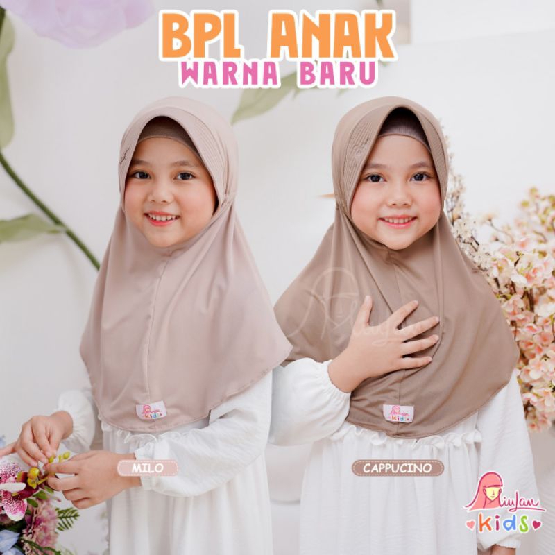 BPL Anak Miulan Kids Size M Jilbab Serut Anak Polos Kerudung Sekolah