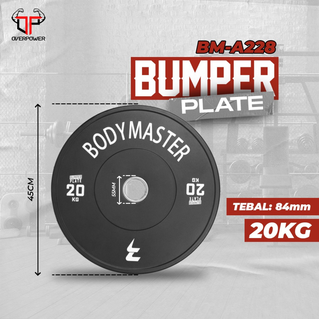 Plate Beban Olympic 20KG Bumper Rubber |Barbell Karet|Gym|Fitness