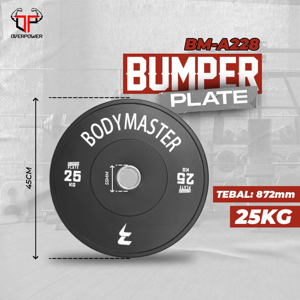 Plate Beban Olympic 25KG Bumper Rubber |Barbell Karet|Gym|Fitness