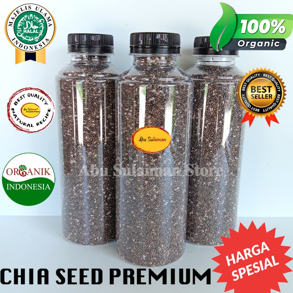 

Baru! Chia seed Kemasan Botol / Organik Chia Seed Bottle Packge