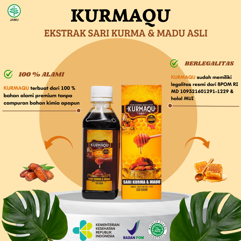 

Kurmaqu Sari Kurma & Madu Asli Suplemen Herbal High Quality Madu Terbaik - Madu 350 g