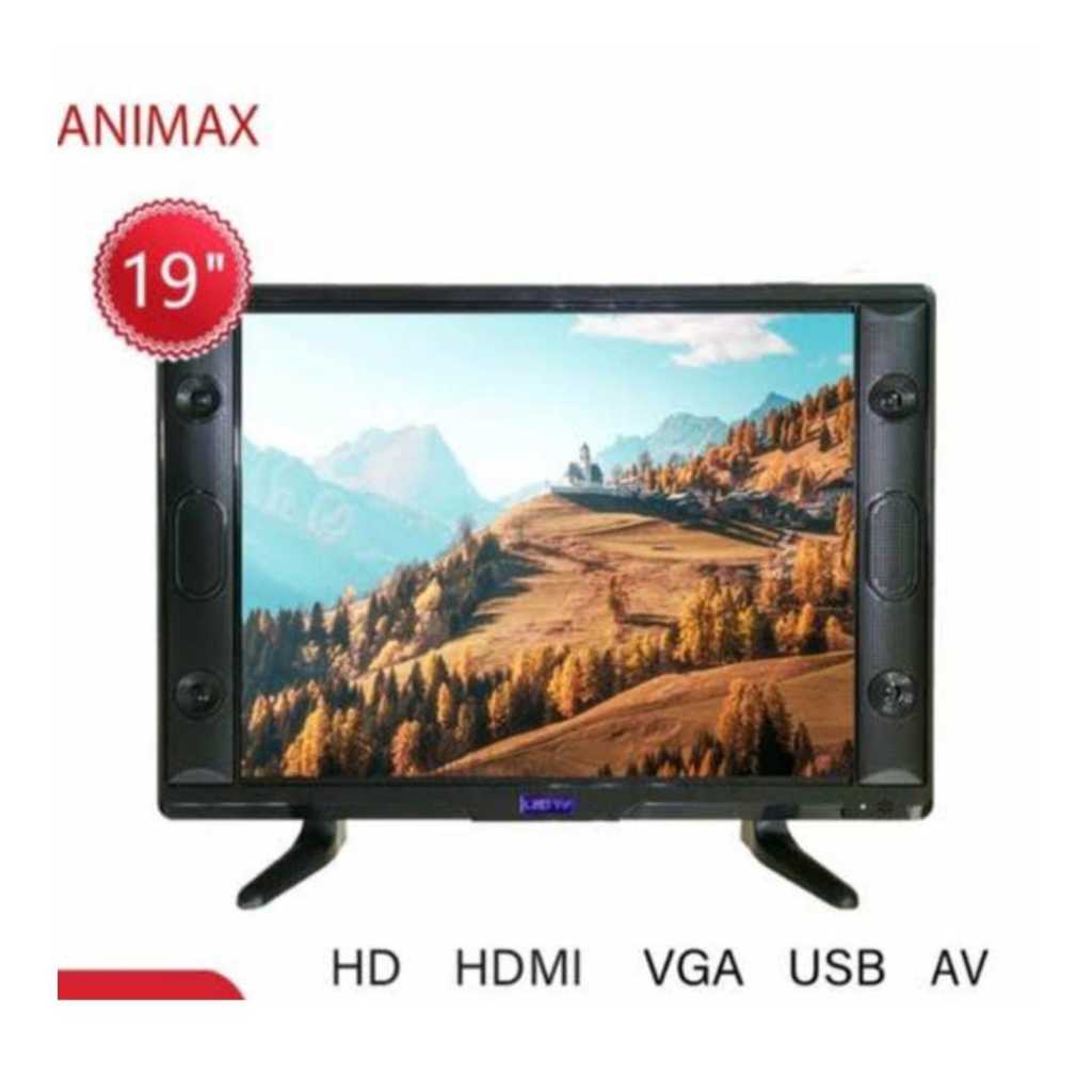 LED TV ANIMAX 19 INCH DIGITAL VGA HDMI USB MOVIE - TV Only