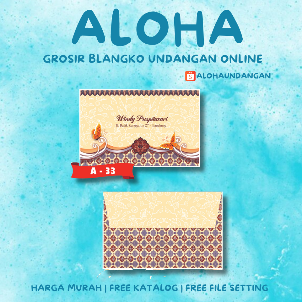 

AMPLOP KONDANGAN NIKAH FALAH A 33 50 PCS UKURAN KECIL | Aloha Undangan