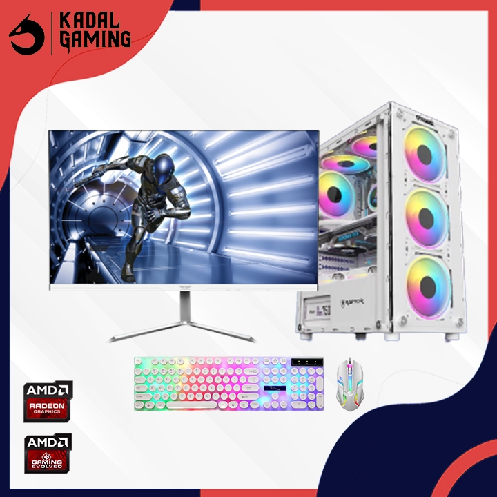 PC RYZEN 5 5600 VGA RADEON RX 580 16GB RAM FULLSET EDITING RENDERING GAMING LIVESTREAMING