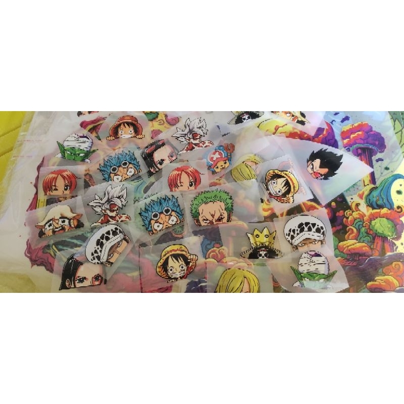 stiker sablon dtf / stiker sablon dtf / stiker sablon anime one piece  dragonball naruto