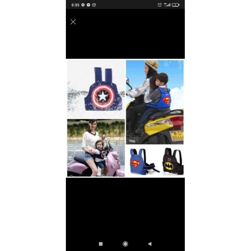 SABUK BONCENGAN ANAK / GENDONGAN ANAK / PENGAMAN ANAK DI MOTOR