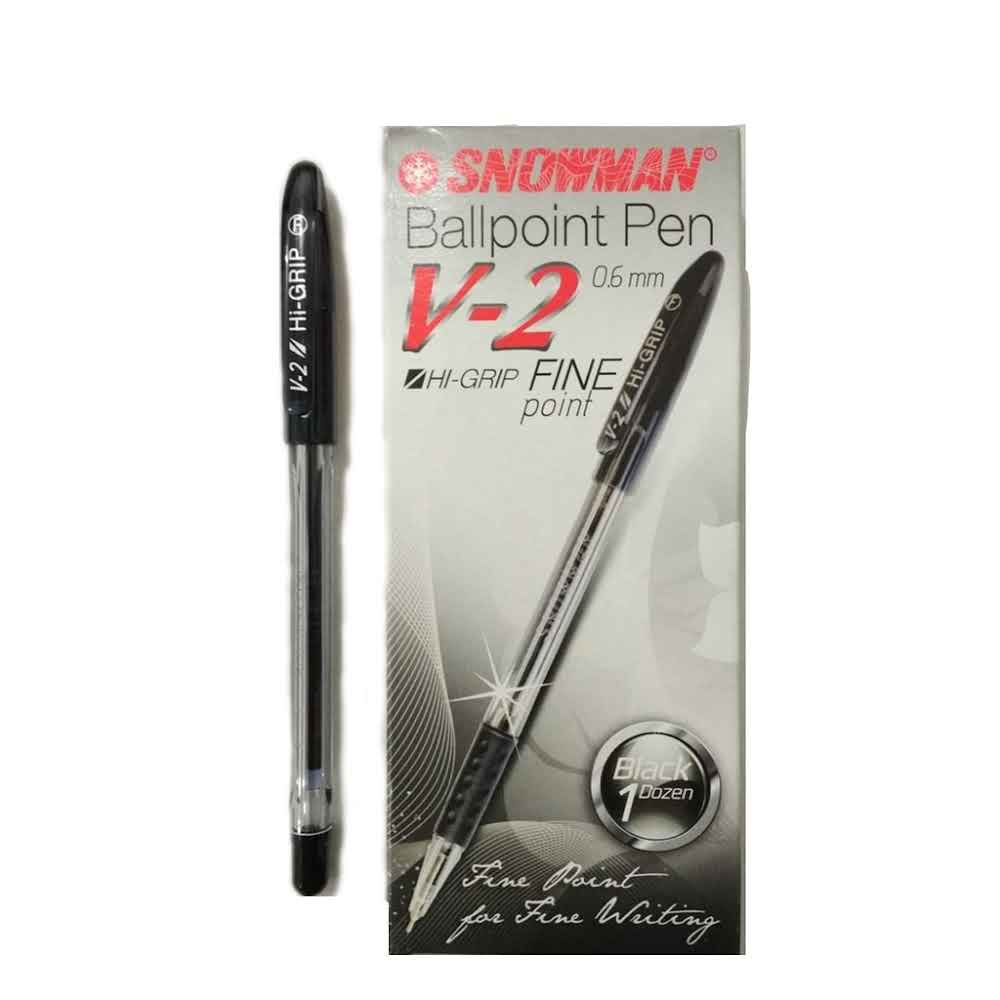 

BOLPOIN SNOWMAN V-2 HITAM 0.6mm ( ECER ) / BOLPOIN SNOWMAN V2 HITAM