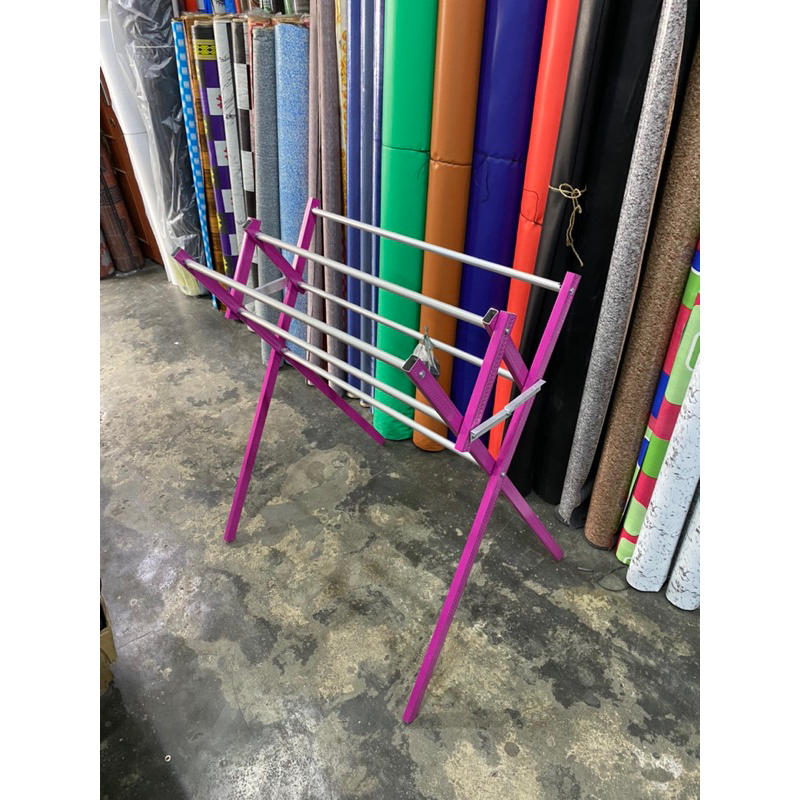 Jemuran Handuk Jemuran Lipat Rak Handuk Kecil Aluminium (DIKIRIM POSISI BELUM DIRAKIT)