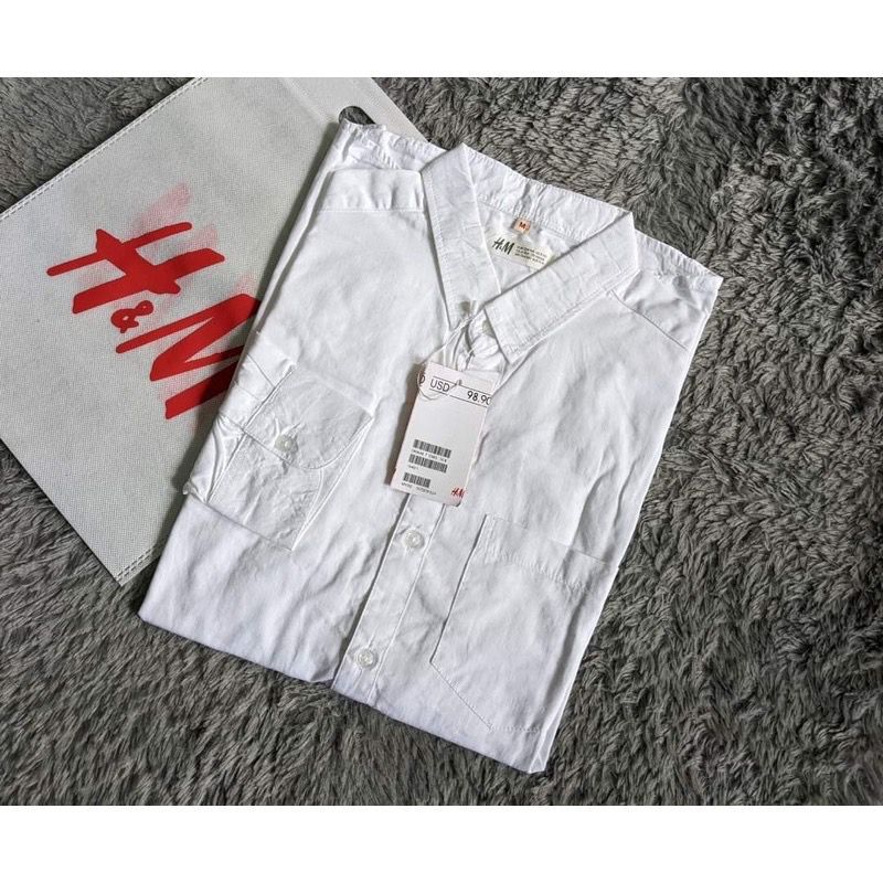 Kemeja Pria Lengan Panjang Tebal 24s | Original Cotton Pique Best Quality Kemeja Casual H&M Premium 
