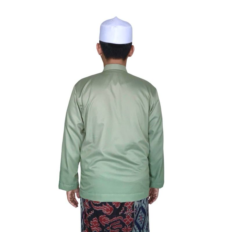 PREMIUM GROSIR BAJU KOKO ALMAHI SAKU SAMPING KERAH SANGHAI MUSLIM PRIA DEWASA