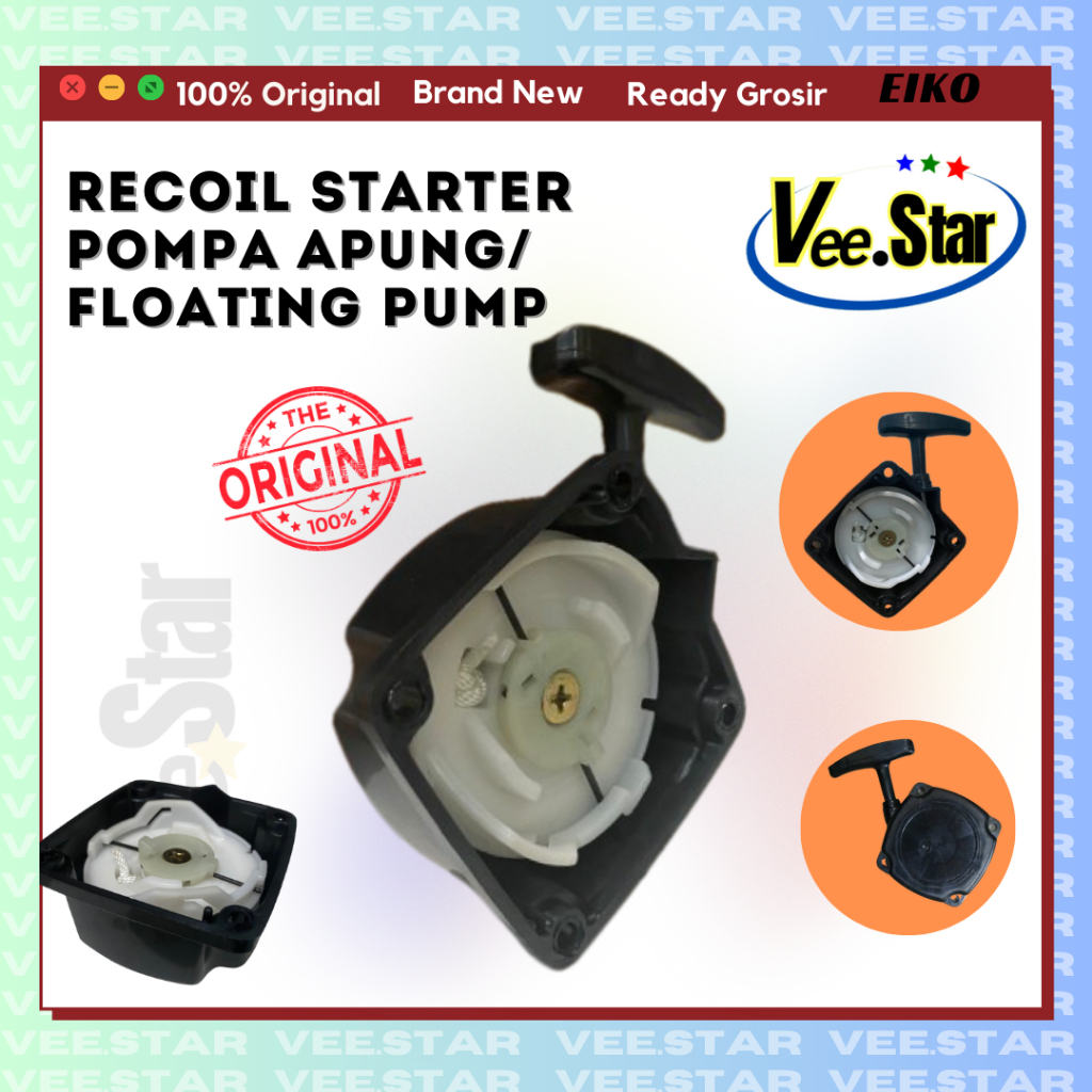 Recoil Starter Floating Pump / Recoil Stater Tarikan Mesin Siram Bawang Merah / Recoil Stater Pompa 