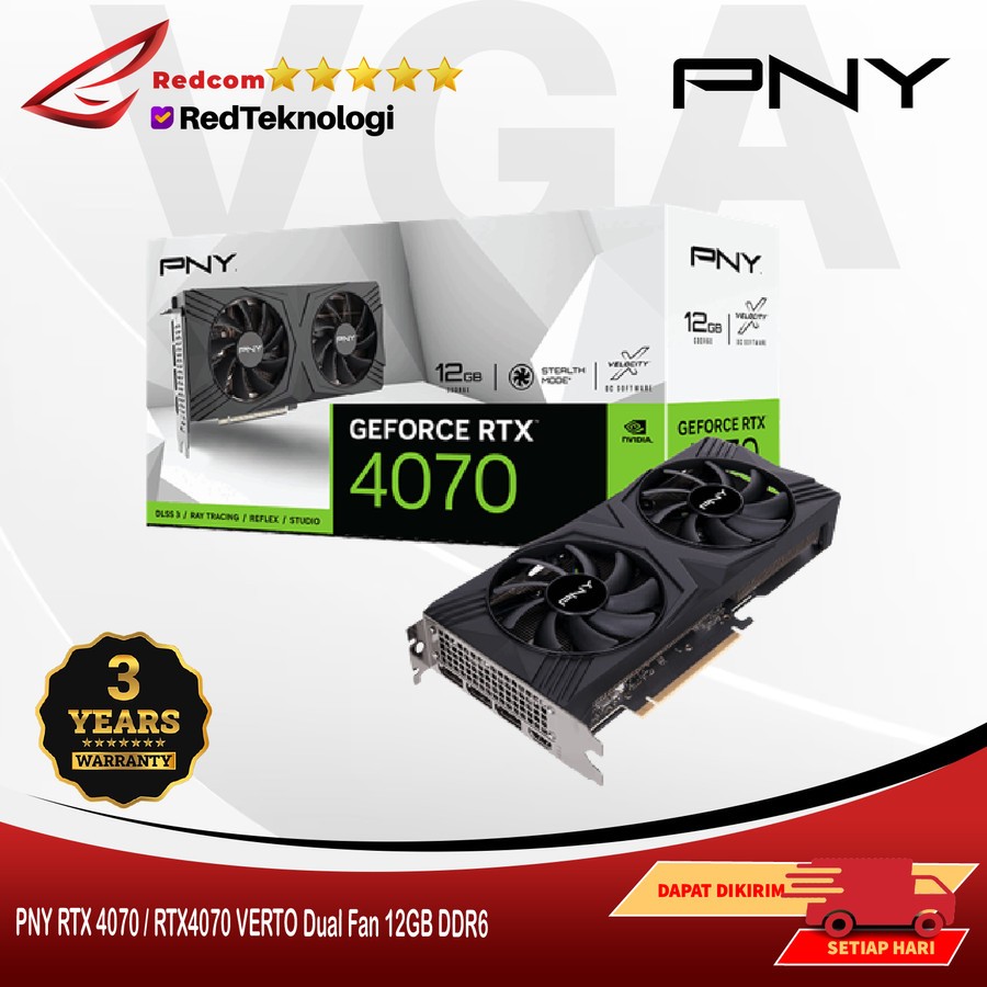 PNY RTX 4070 / RTX4070 VERTO Dual Fan 12GB DDR6