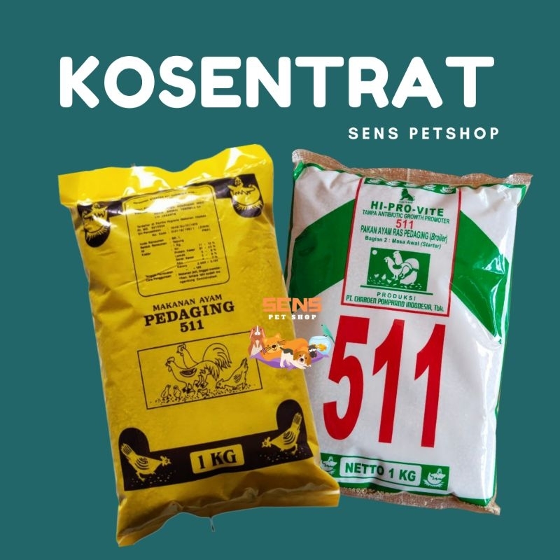 KOSENTRAT REPACK PUR PEDAGING 511/ Hi-Pro Vit 511 / Dedak Bekatul Padi / jagung pakan ayam - PAKAN A